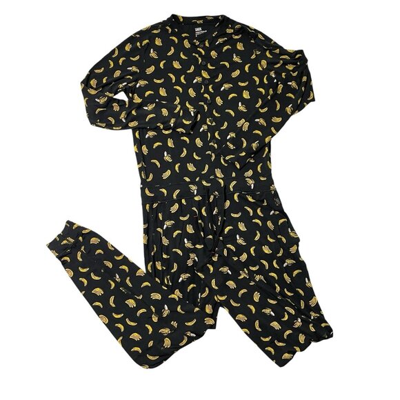 SAXX Banana Novelty Print Unique Absurd Pajama Jumpsuit One-Piece Men's Medium - Picture 1 of 7